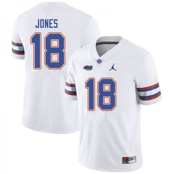 Jordan Brand Men #18 Jalon Jones Florida Gators College Football Jersey White